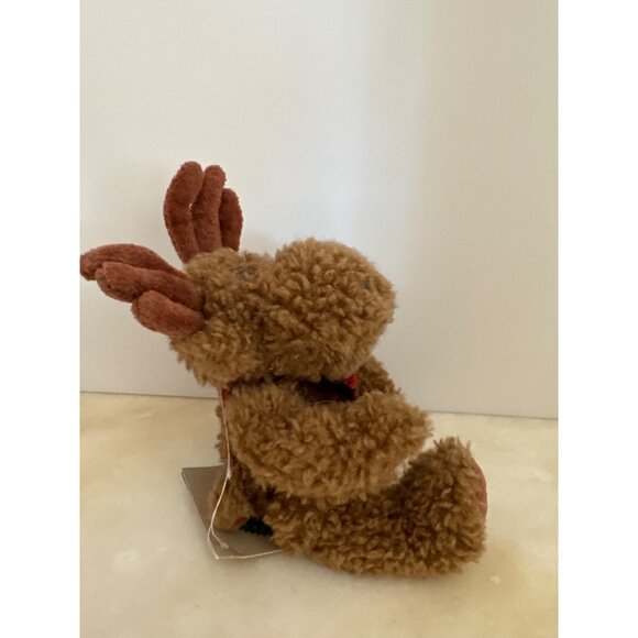 Boyds Collection Ltd. Mandel Bean Series Moose Plush Toy With Scarf - Picture 4 of 9